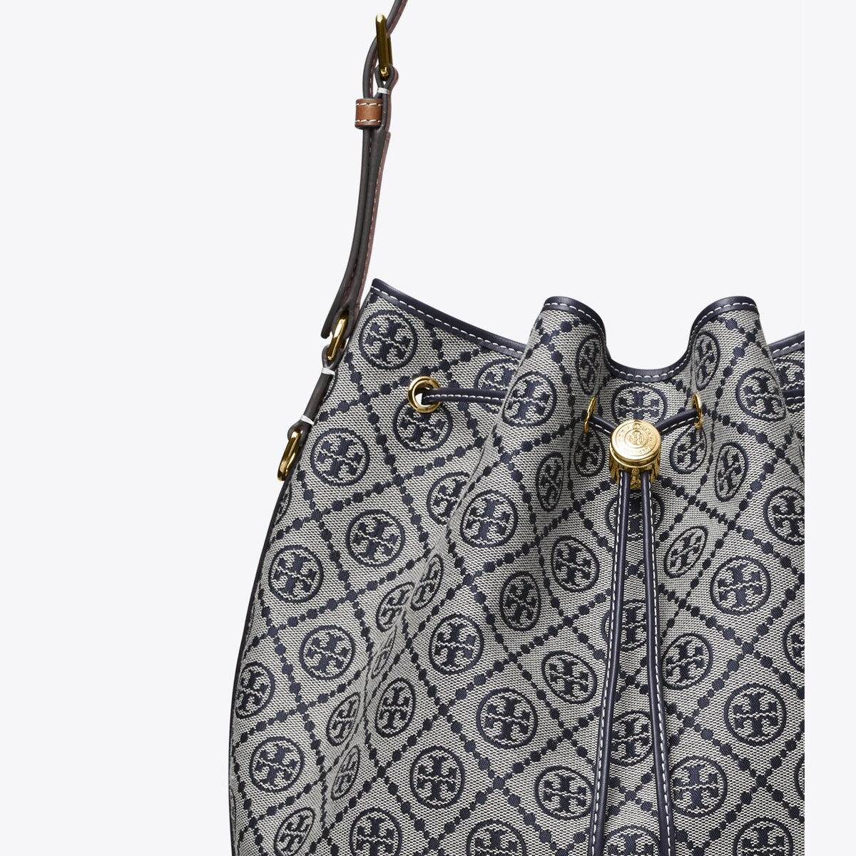 トートバッグ TORY BURCH OVERSIZED T MONOGRAM TERRY BUCKET BAG t-monogram-terry-oversized-