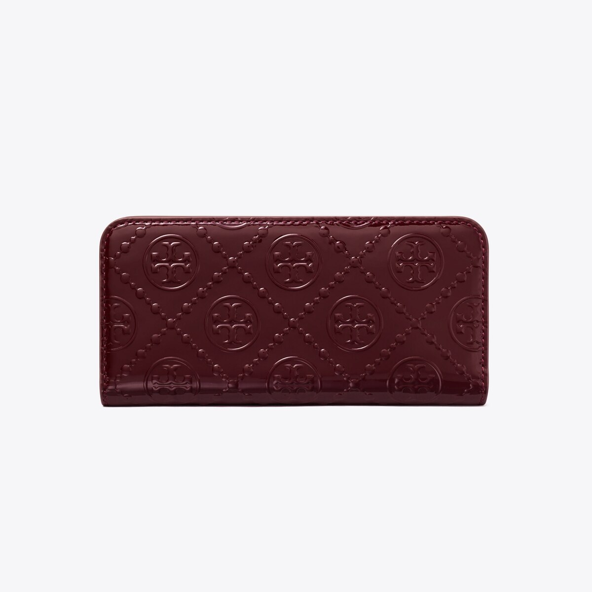 長財布 [ToryBurch]T MONOGRAM PATENT EMBOSSED ZIP SLIM WALLET t-monogram-patent-embossed-zip