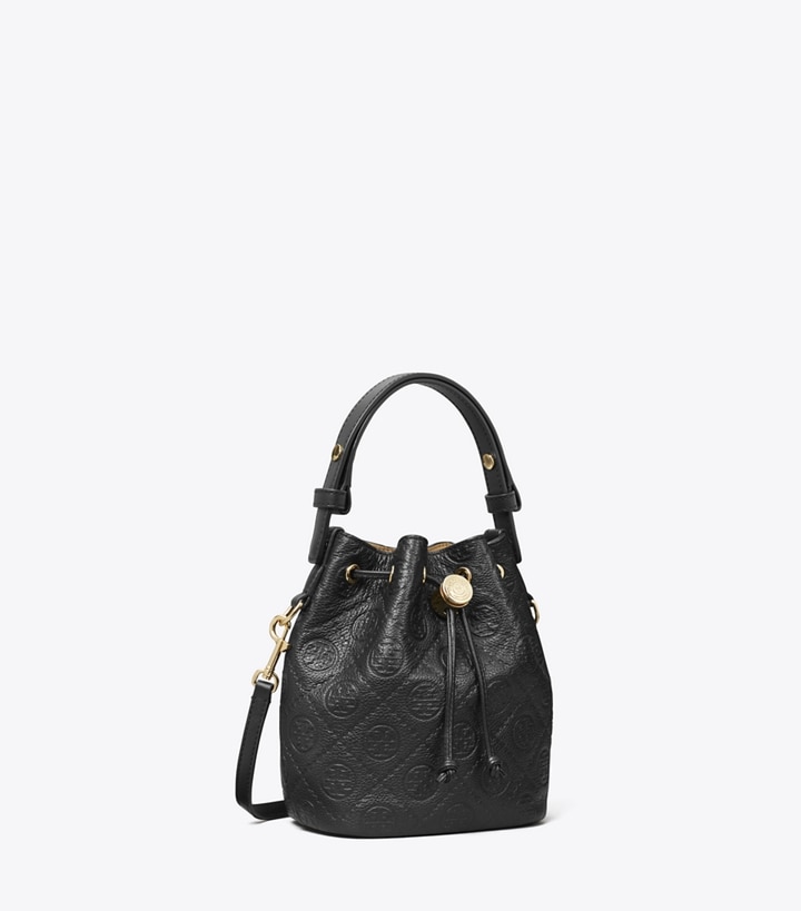 TORY BURCH バケットバッグ モノグラム ロミー Tモノグラム バケットバッグ: レディース クロスボディ