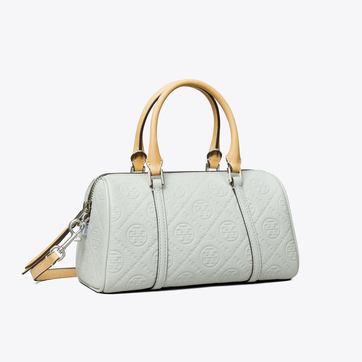 【TORY BURCH】Tモノグラム ホットフィックス プチバレルバッグ Tモノグラム ペブル プチバレルバッグ: レディース クロスボディ