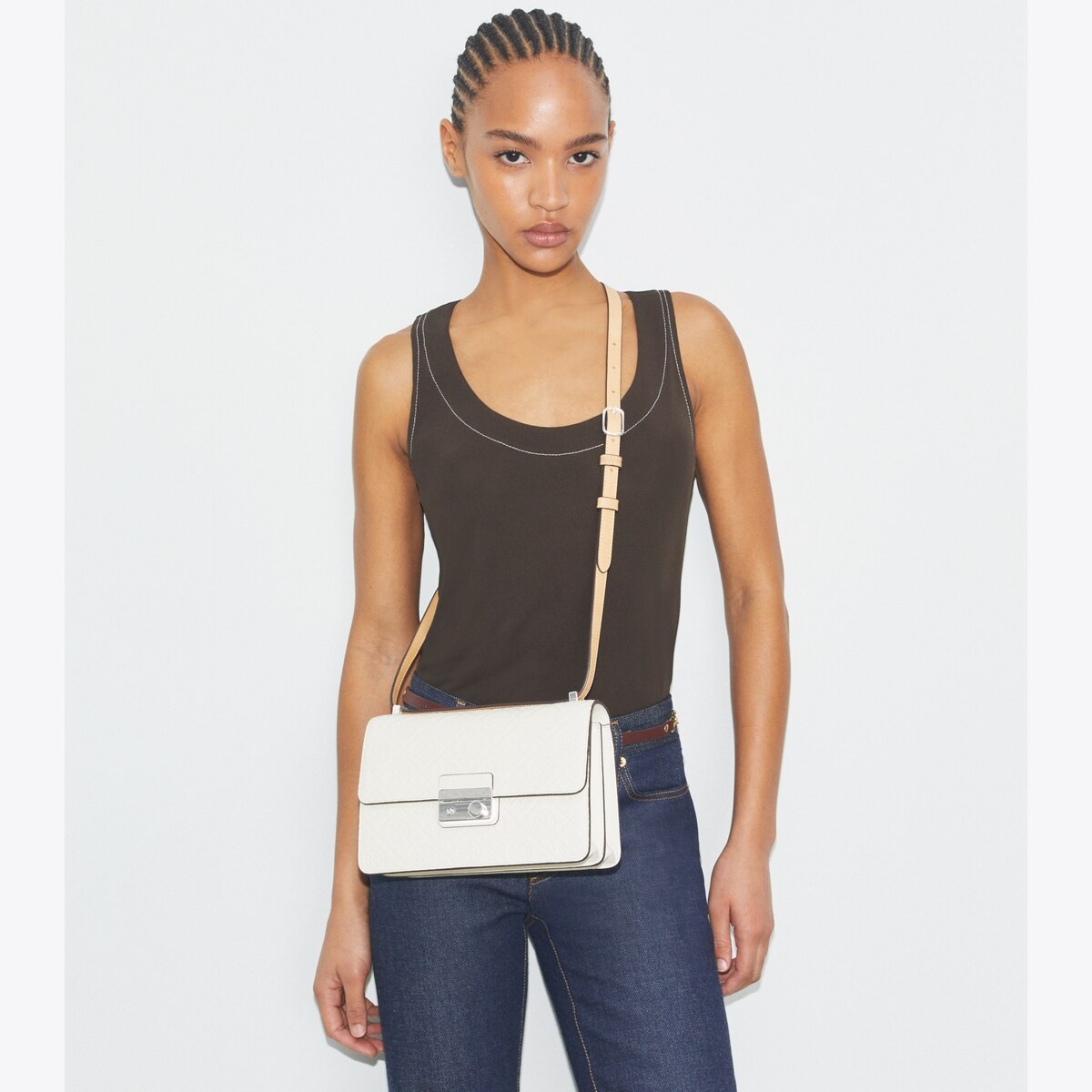 T Monogram Pebble Shoulder Bag: Women's Handbags | Shoulder
