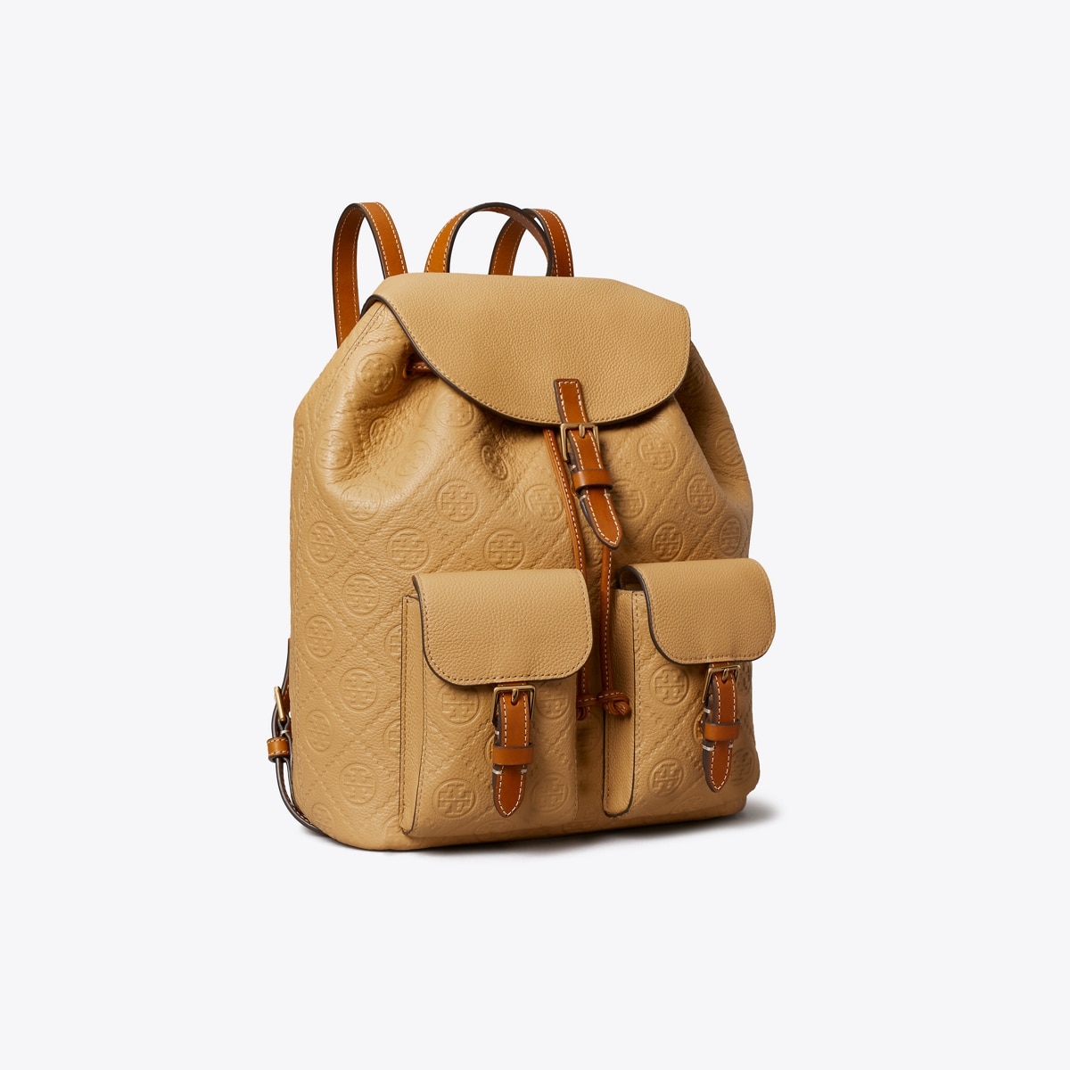 T Monogram Pebbled Backpack: Women
