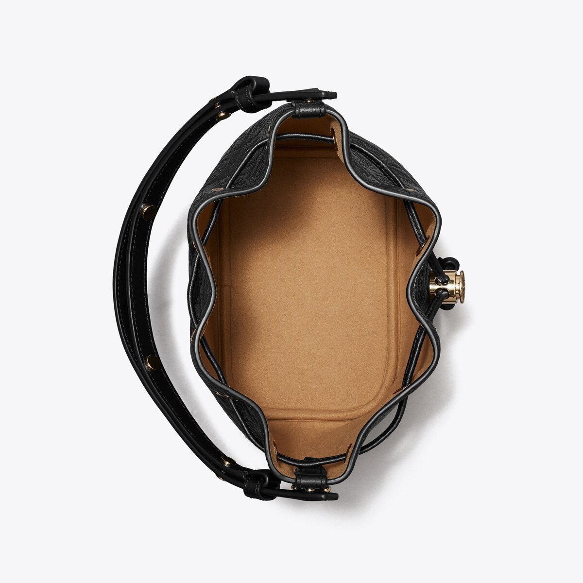 T Monogram Pebbled Bucket Bag: Women