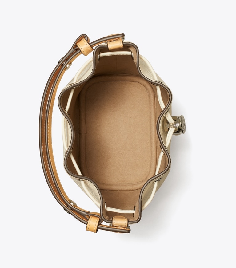 T Monogram Pebble Mini Bucket Bag