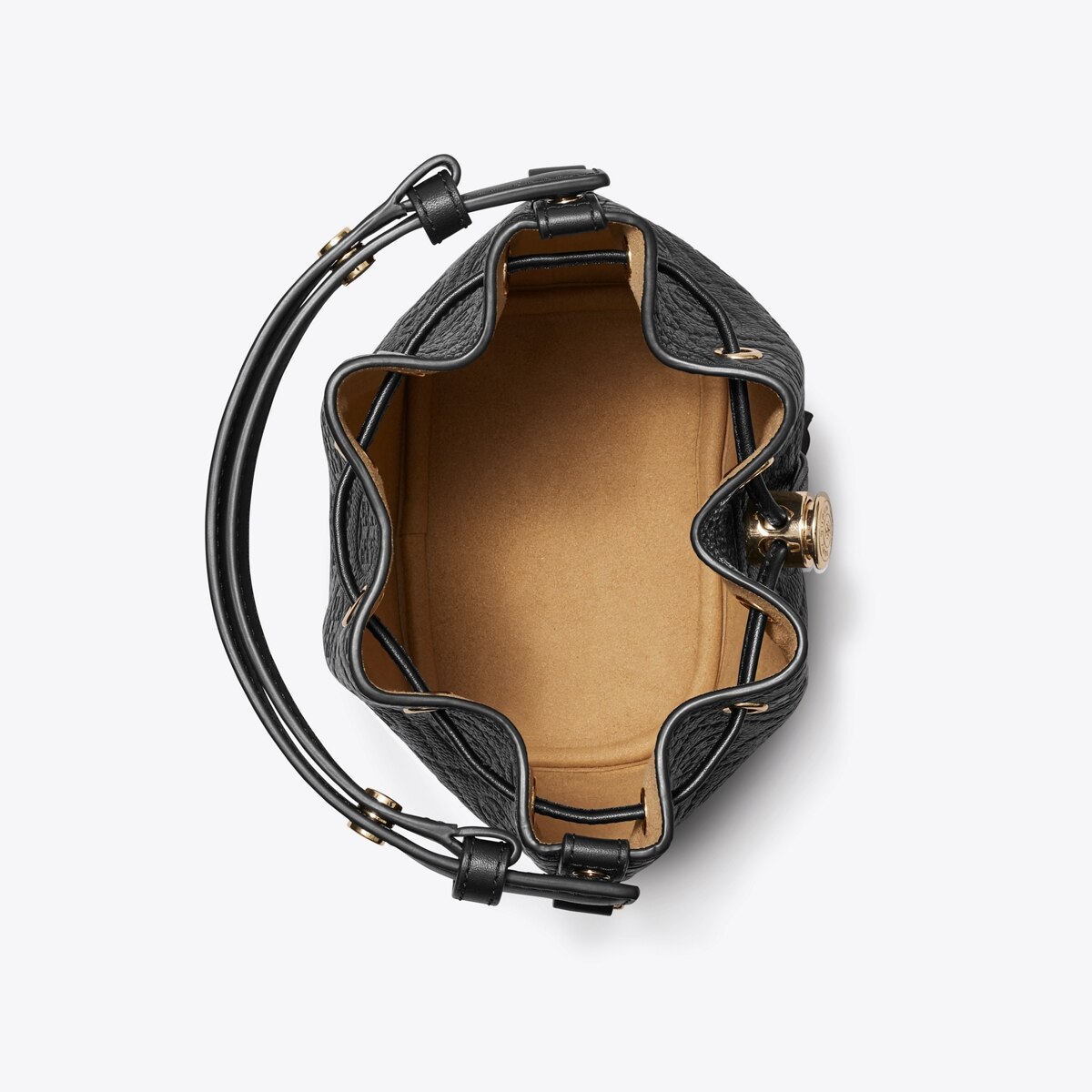 T Monogram Pebbled Mini Bucket Bag: Women's Designer