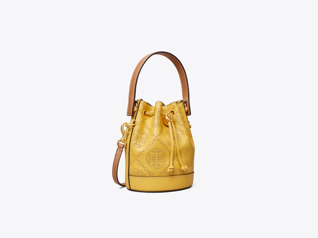 T Monogram Jacquard Embroidered Mini Bucket Bag: Women's Handbags