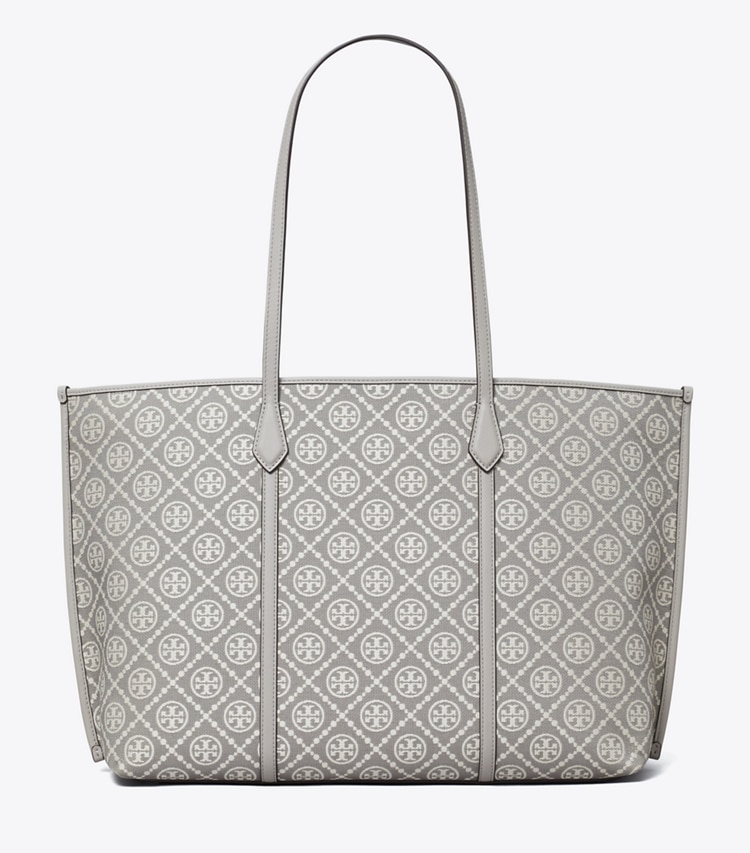 Tory Burch designer tote bags T Monogram Perry Tote in Gray back