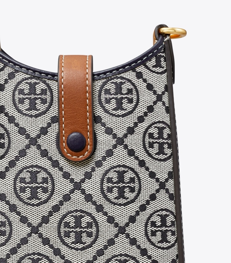 Tory Burch designer ミニバッグ Tモノグラム フォン クロスボディ in Tory Navy ディテール