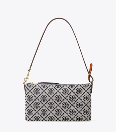 Tory Burch designer shoulder bags T Monogram Pochette in Tory Navy front