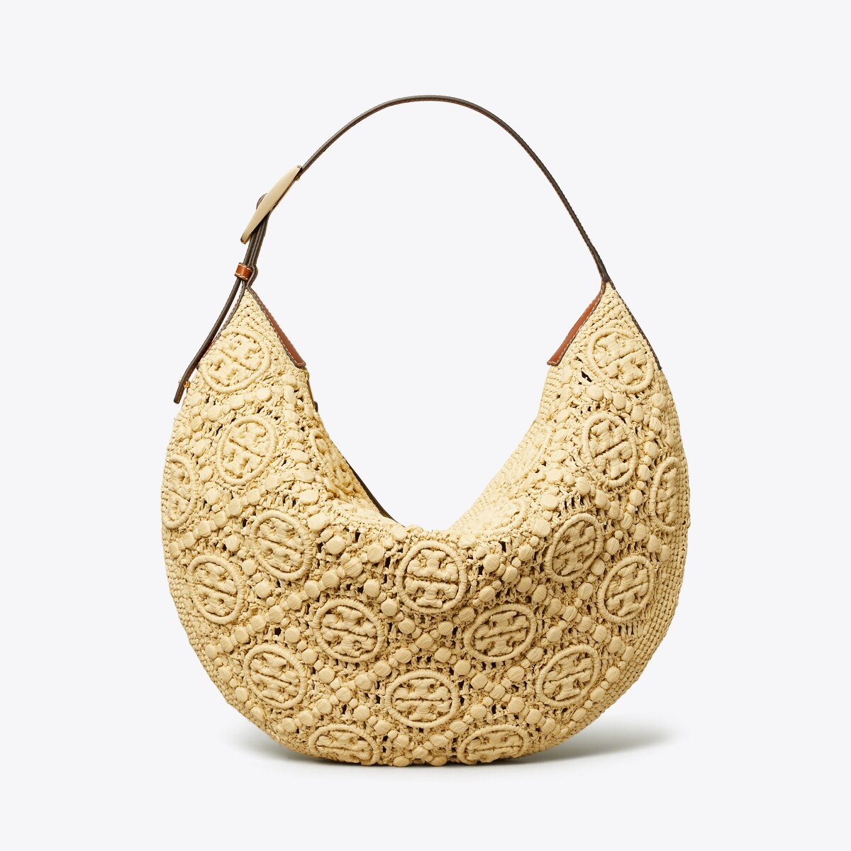 バッグ・カバンその他 Tory Burch T MONOGRAM BALLOON BAG T Monogram Raffia Balloon Bag: Women's Handbags | Hobo Bags