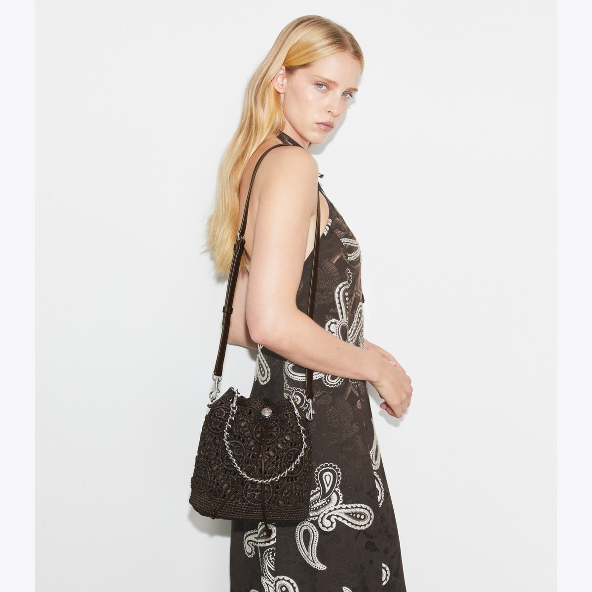 ★Tory Burch★RAFFIA black★T Monogram tote Mini★バッグ T Monogram Raffia Mini Tote: Women's Designer Crossbody Bags