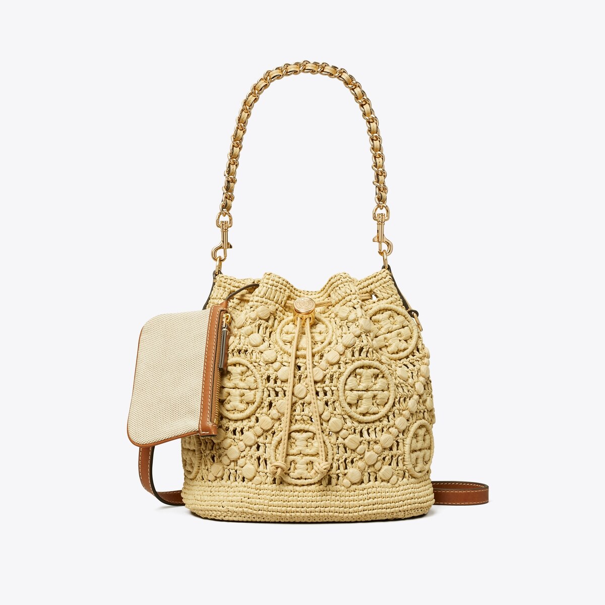 T Monogram Coated Canvas Mini Bucket Bag: Women's Designer