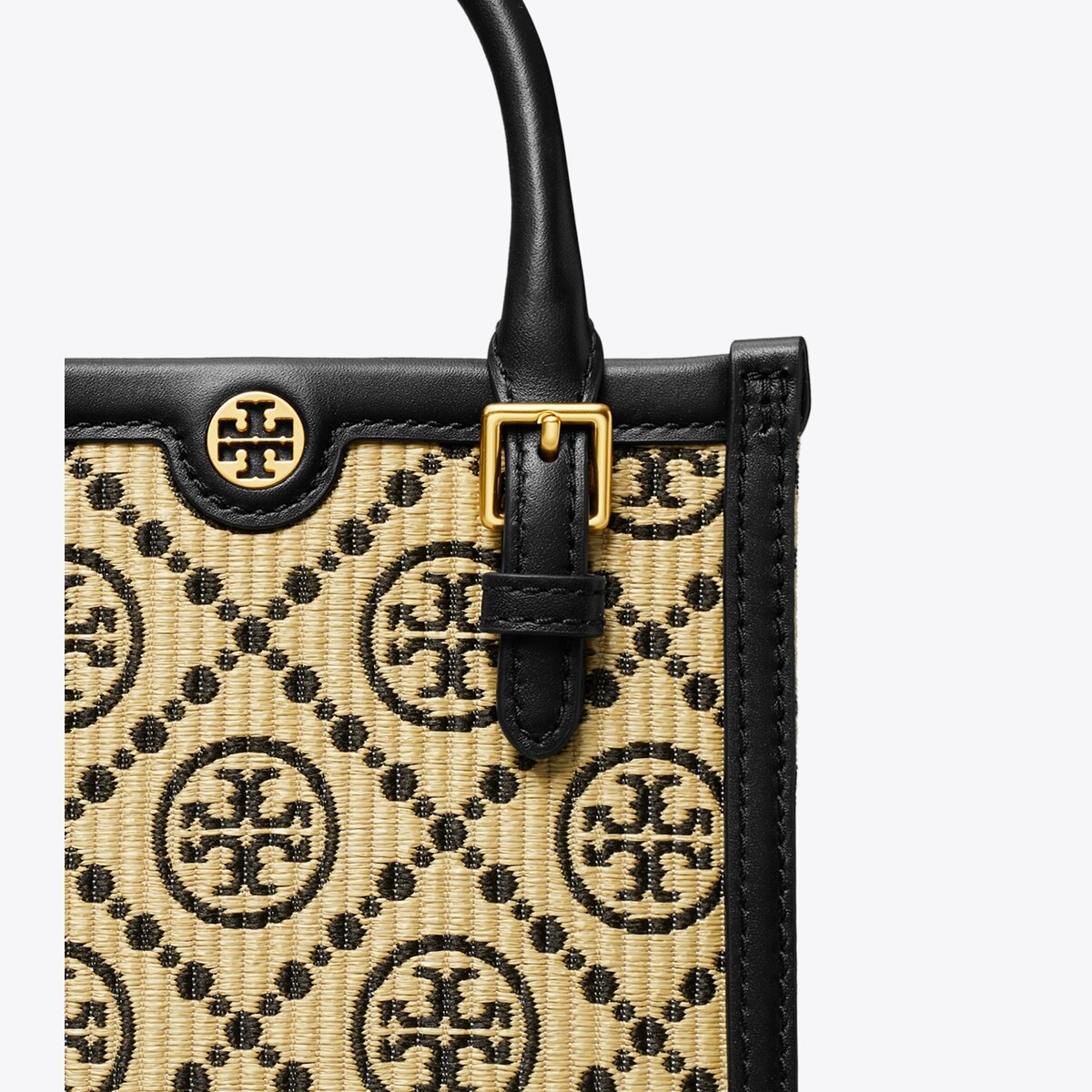 T Monogram Raffia Mini Tote: Women's Designer Crossbody Bags