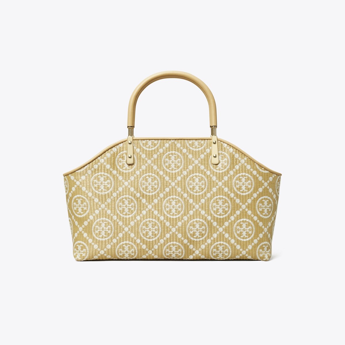 T Monogram Raffia Small Basket Tote: Women's Designer Tote