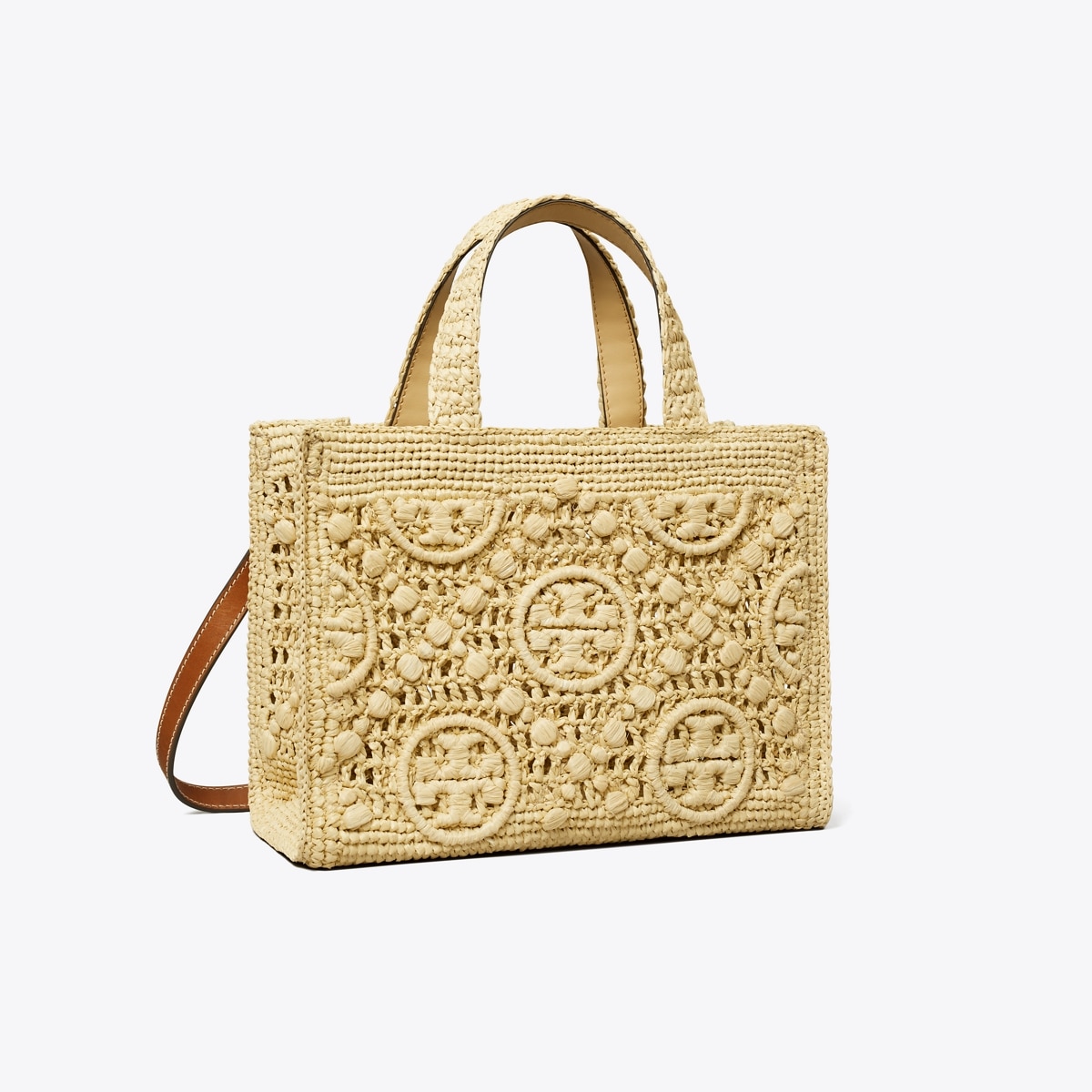 Tory Burch ロゴ プレート ペブル サッチェル トートバッグ エレノア ペブルド サッチェル: レディース サッチェルバッグ