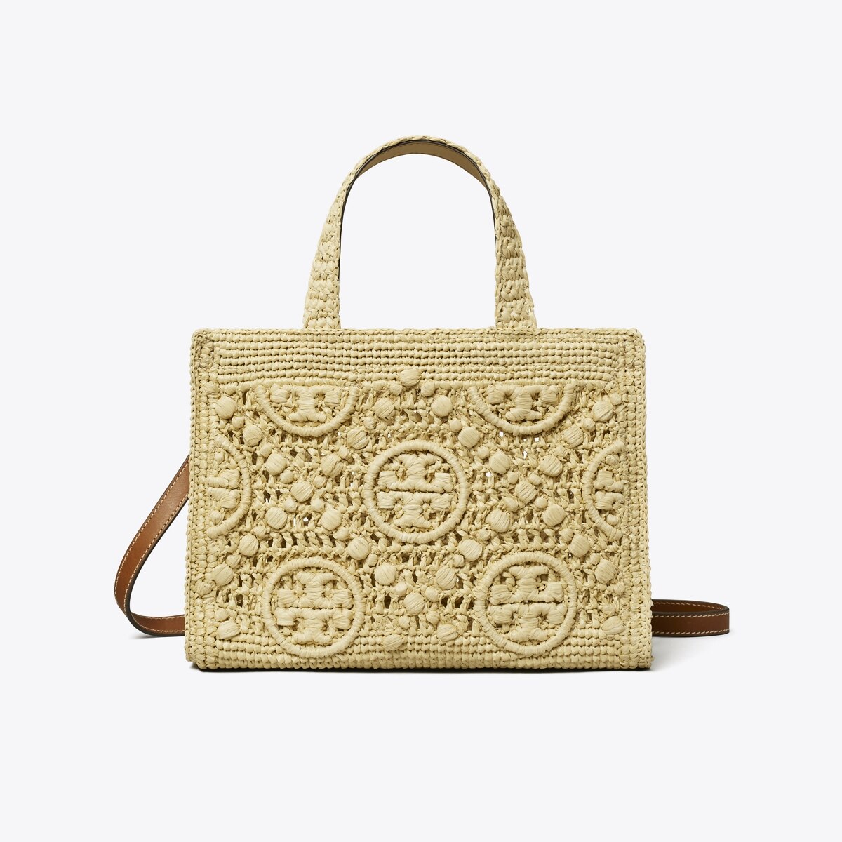 ★Tory Burch★RAFFIA black★T Monogram tote Mini★バッグ T Monogram Raffia Mini Tote: Women's Designer Crossbody Bags