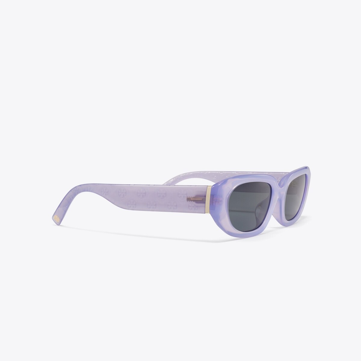 Tory Burch T Monogram Rectangle Sunglasses, milky purple/grey display picture 1