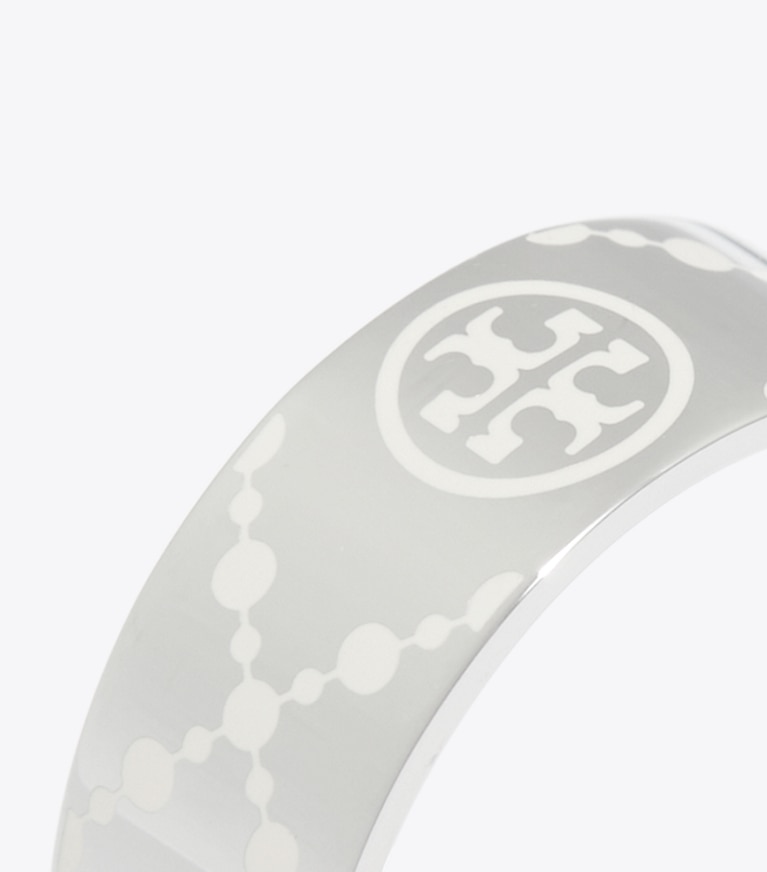 Tory Burch designer rings T Monogram Ring in Tory Silver / Ivory angle