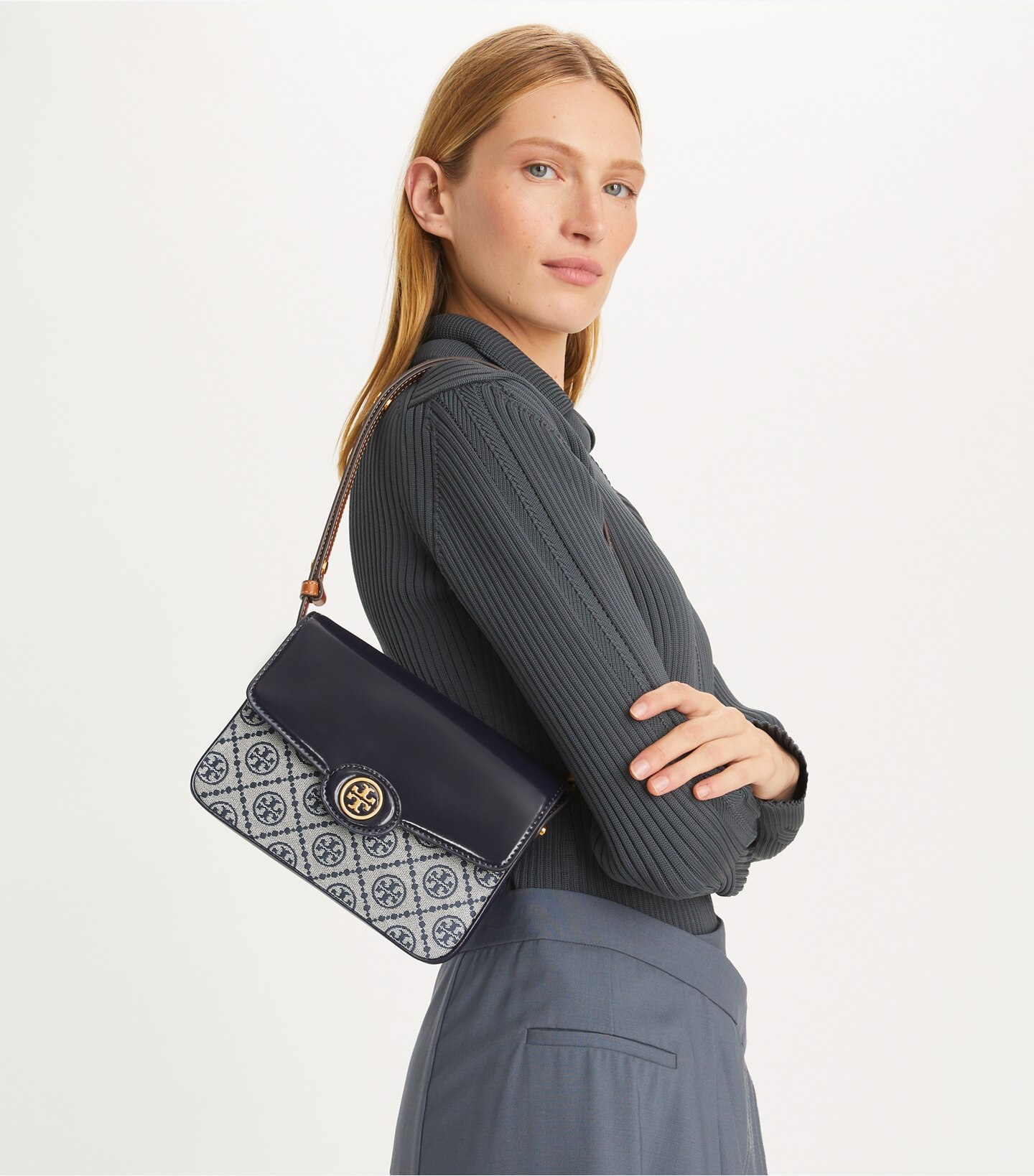 T Monogram Robinson Shoulder Bag