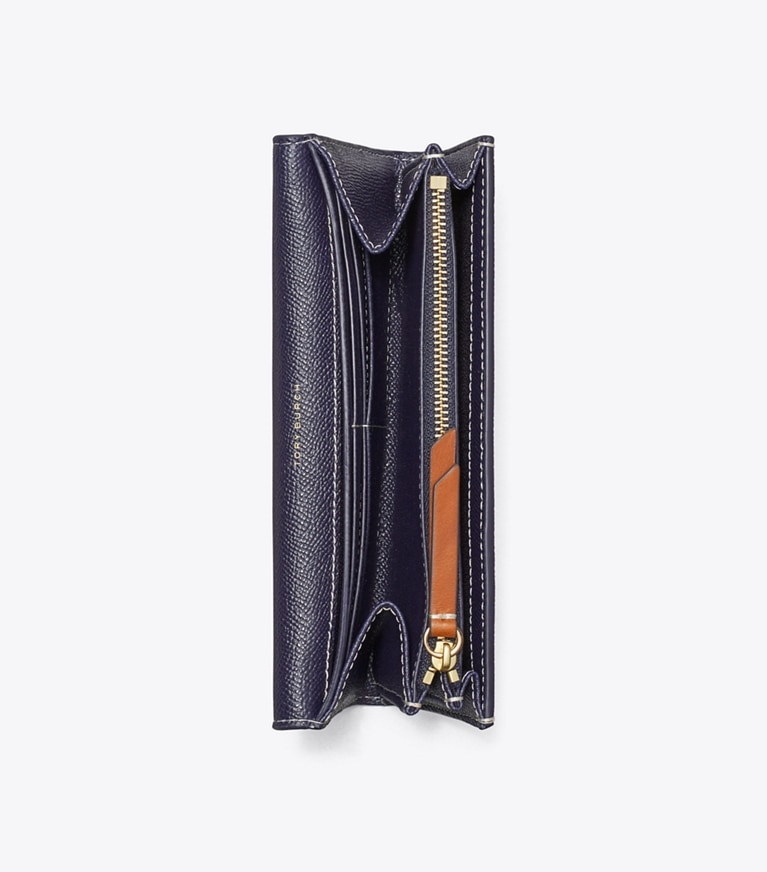 Tory Burch designer 財布 ロミー Tモノグラム ロング フラップ ウォレット in Tory Navy additional