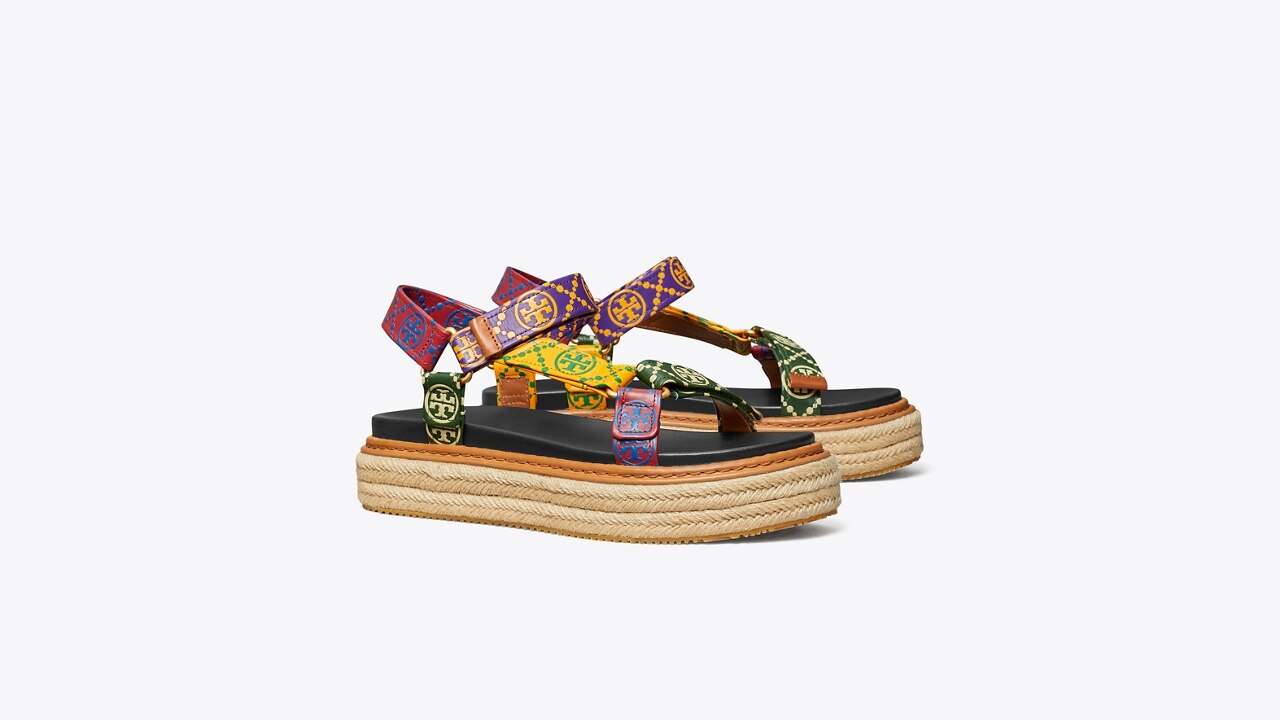 T Monogram Rope Sport Sandal Women's Designer Espadrilles Tory Burch