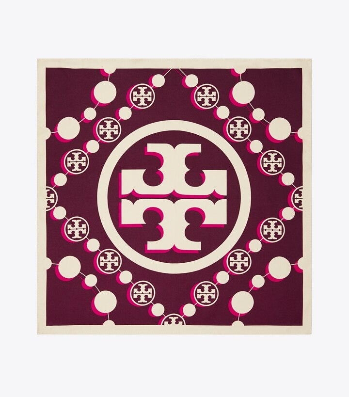 Tory Burch Reversible Silk Scarf in Blue