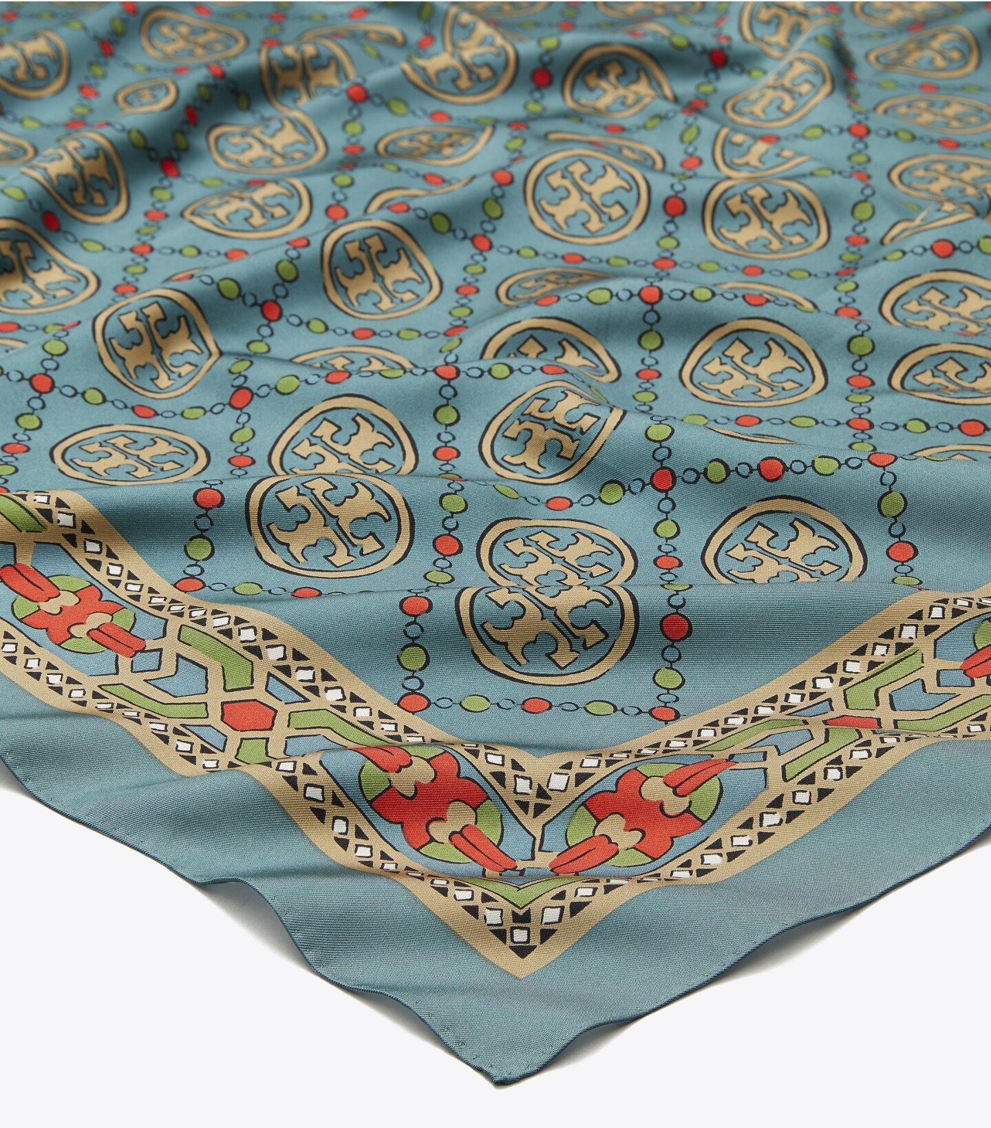 T Monogram Silk Square Scarf