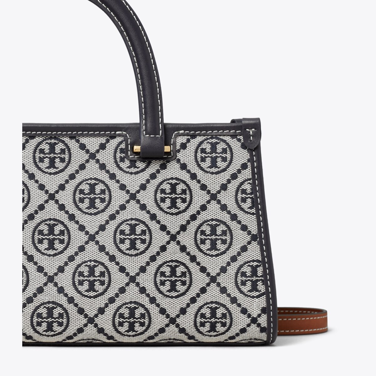 【TORY BURCH】Tモノグラム イーストウエスト スモール トート Tモノグラム コントラスト エンボス イーストウエスト スモール