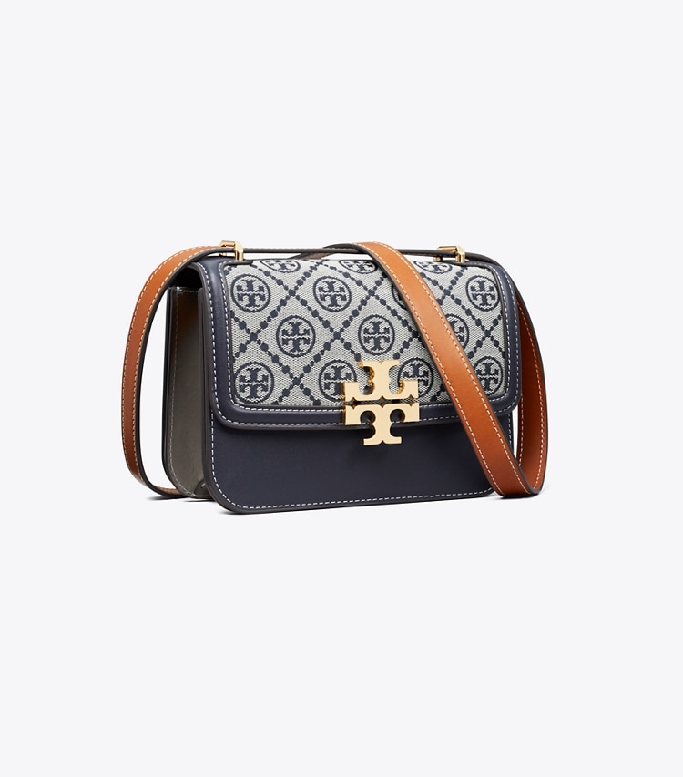 Tory Burch designer shoulder bags T Monogram Small Eleanor Bag in Tory Navy angle