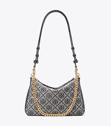 Tory Burch designer shoulder bags T Monogram Small Perry Shoulder Bag in Tory Navy front