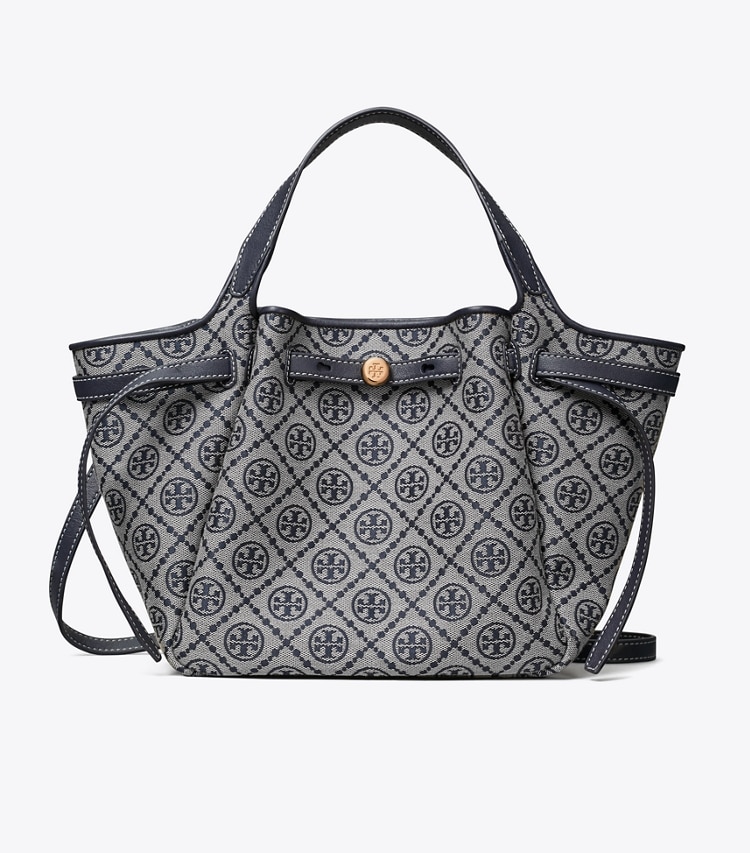 Tory Burch designer トートバッグ ロミー Tモノグラム スモール トートバッグ in TORY NAVY front