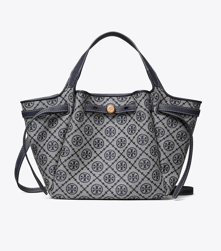 Tory Burch designer トートバッグ ロミー Tモノグラム スモール トートバッグ in TORY NAVY front