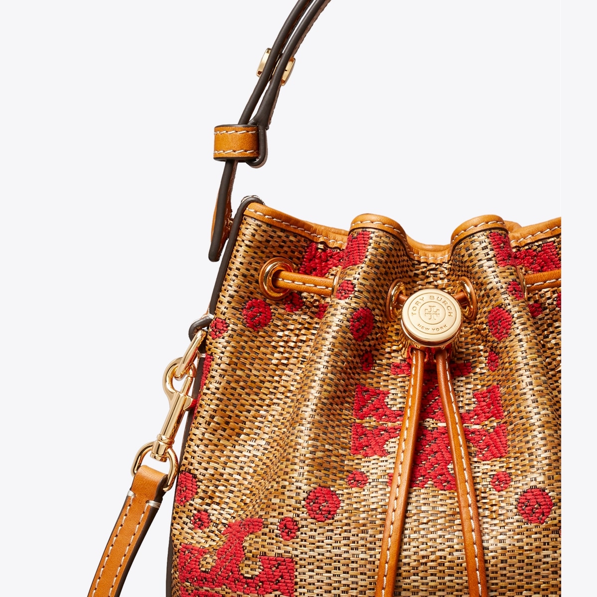 T Monogram Straw Mini Bucket Bag: Women's Designer Crossbody Bags