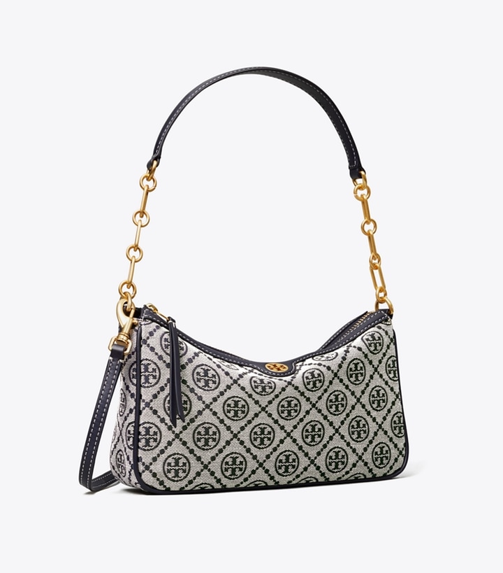 tory burch monogram leather shoulder bag