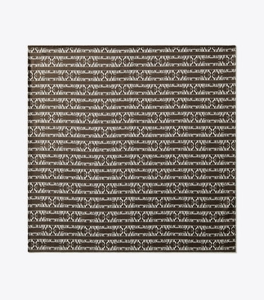Tory Burch designer scarves T Monogram Sublime Neckerchief in Chocolate Brown overhead