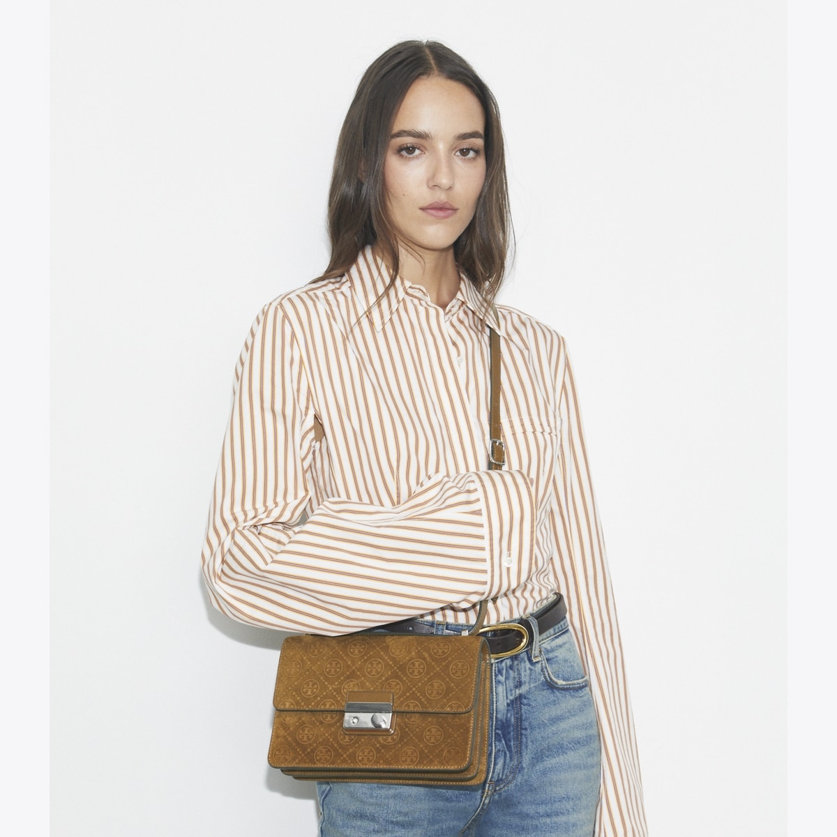ショルダーバッグ・ポシェット TORY BURCH Women Shoulder Bags 154704 250 Brown Tory Burch Robinson Shoulder Bag | Brown | FARFETCH