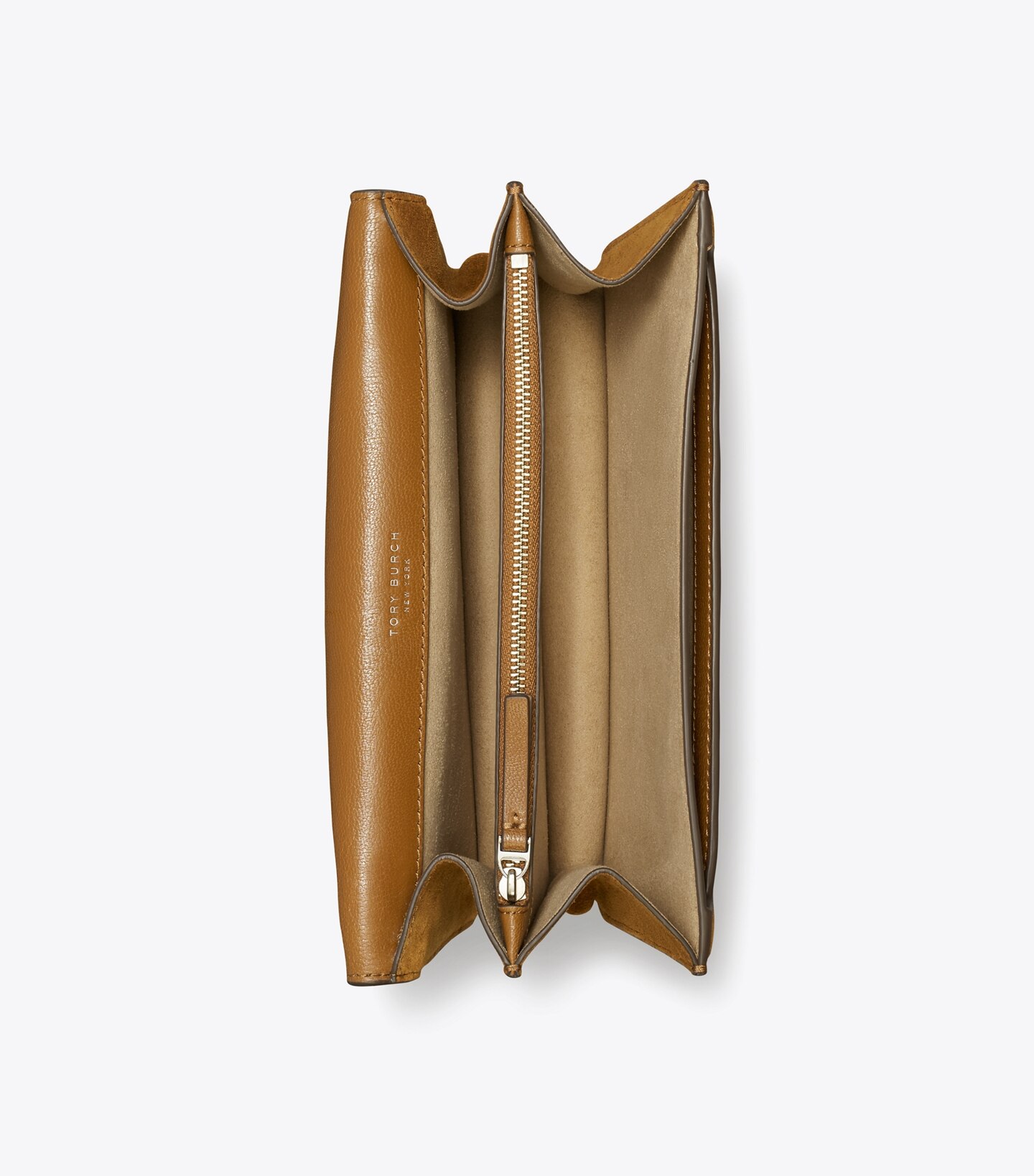 T Monogram Suede Shoulder Bag