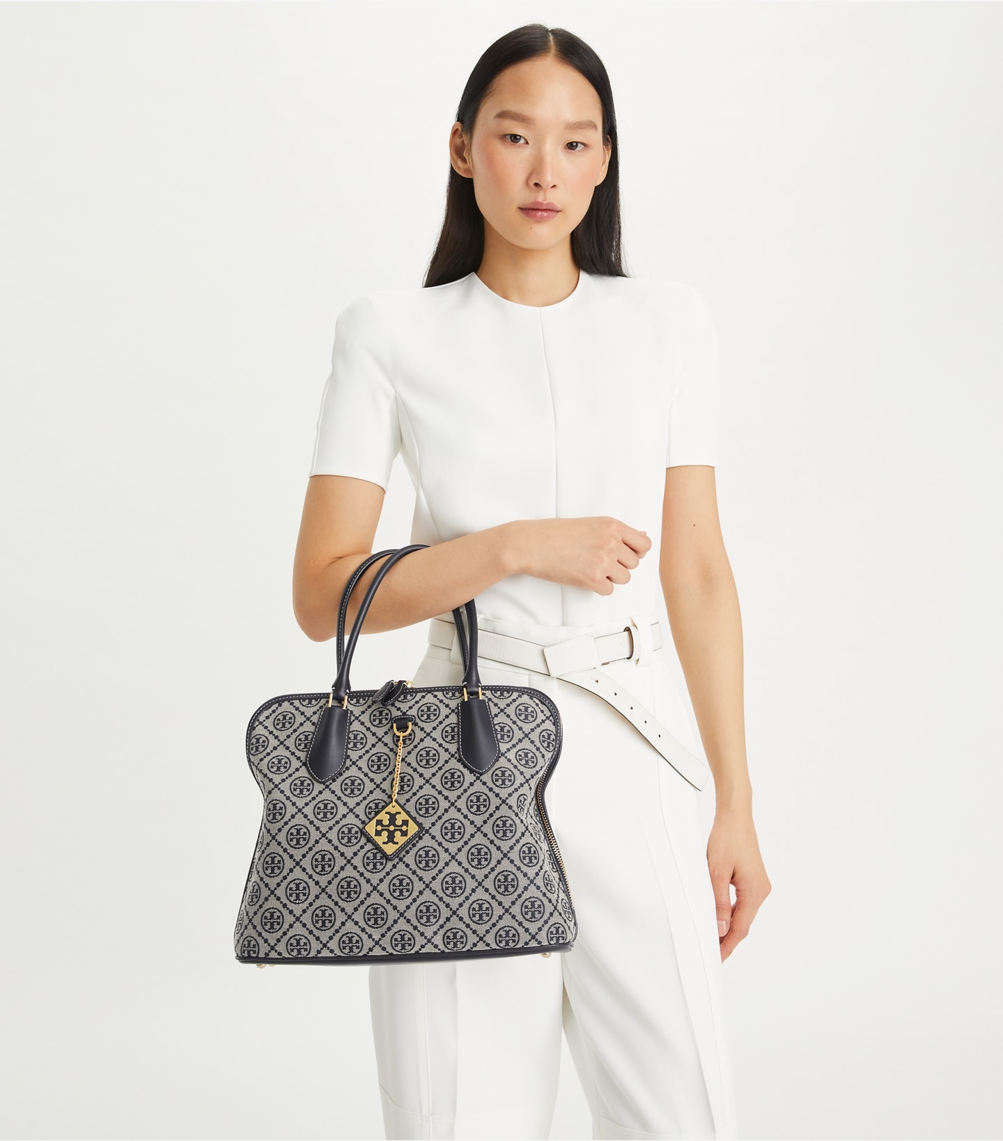 T Monogram Swing Satchel