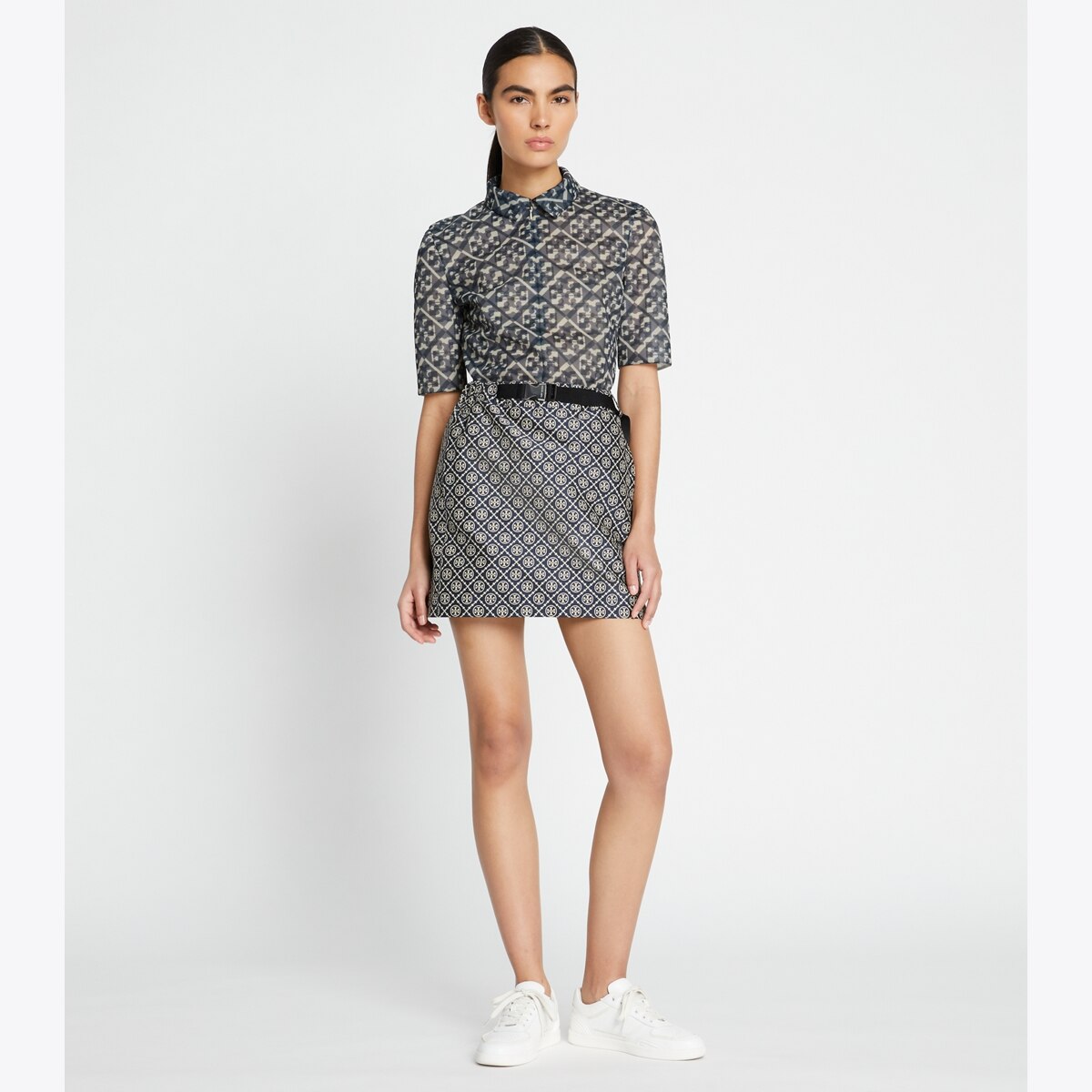 スカート T MONOGRAM SKIRT T Monogram Midi Wrap Skirt: Women's Designer Bottoms | Tory