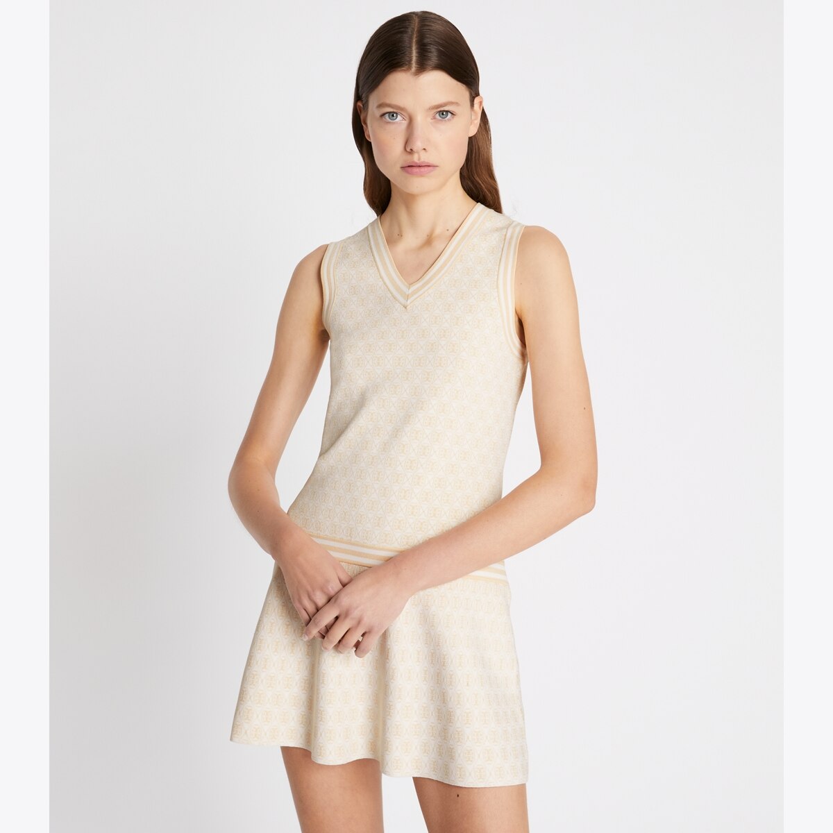 T Monogram Tech Knit Dress: Women's Designer Dresses | Tory T Monogram Tech Knit Dress: Women's Designer Dresses | Tory