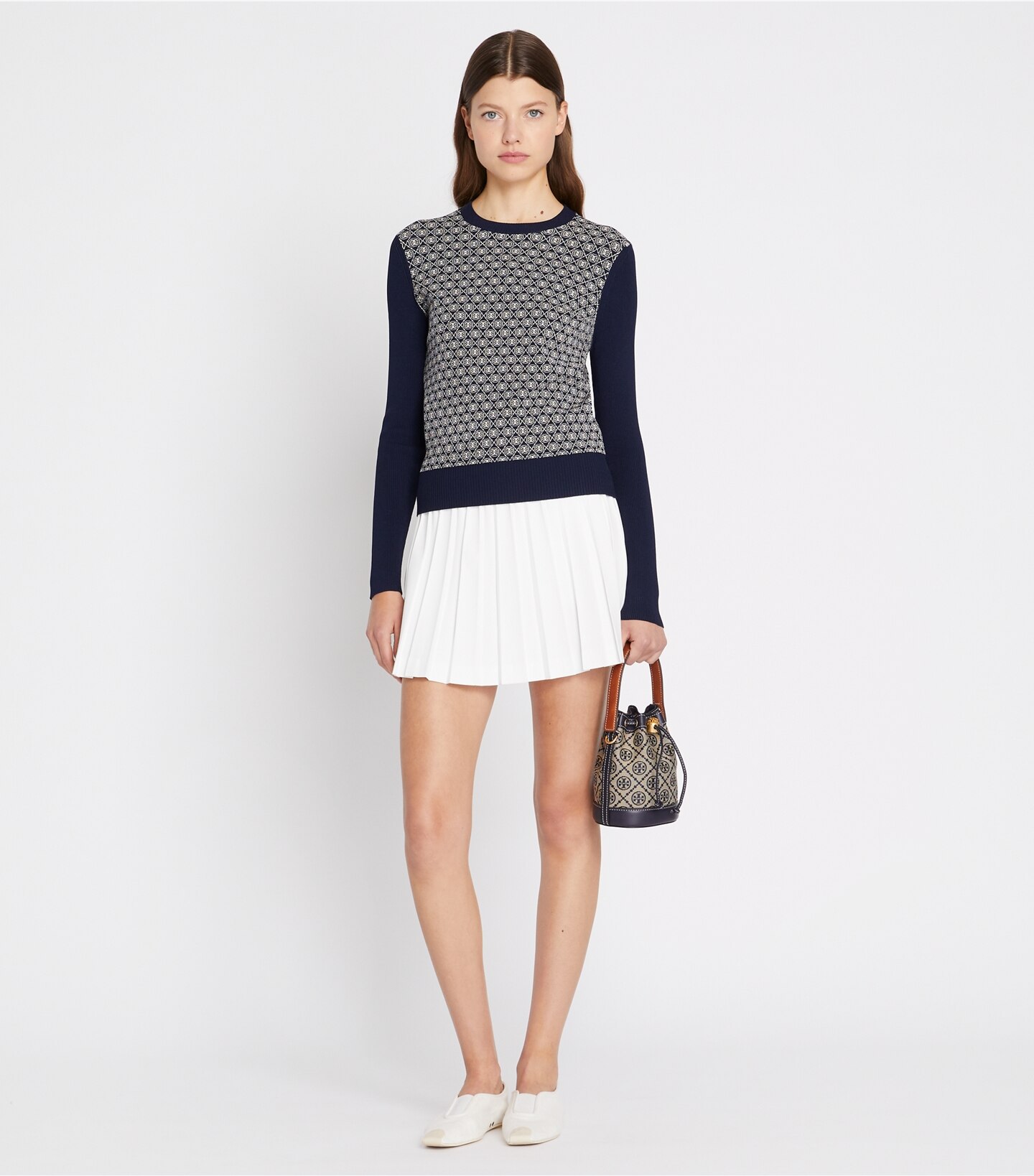 T Monogram Tech Knit Sweater