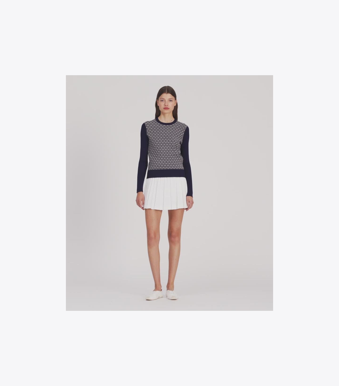 T Monogram Tech Knit Sweater