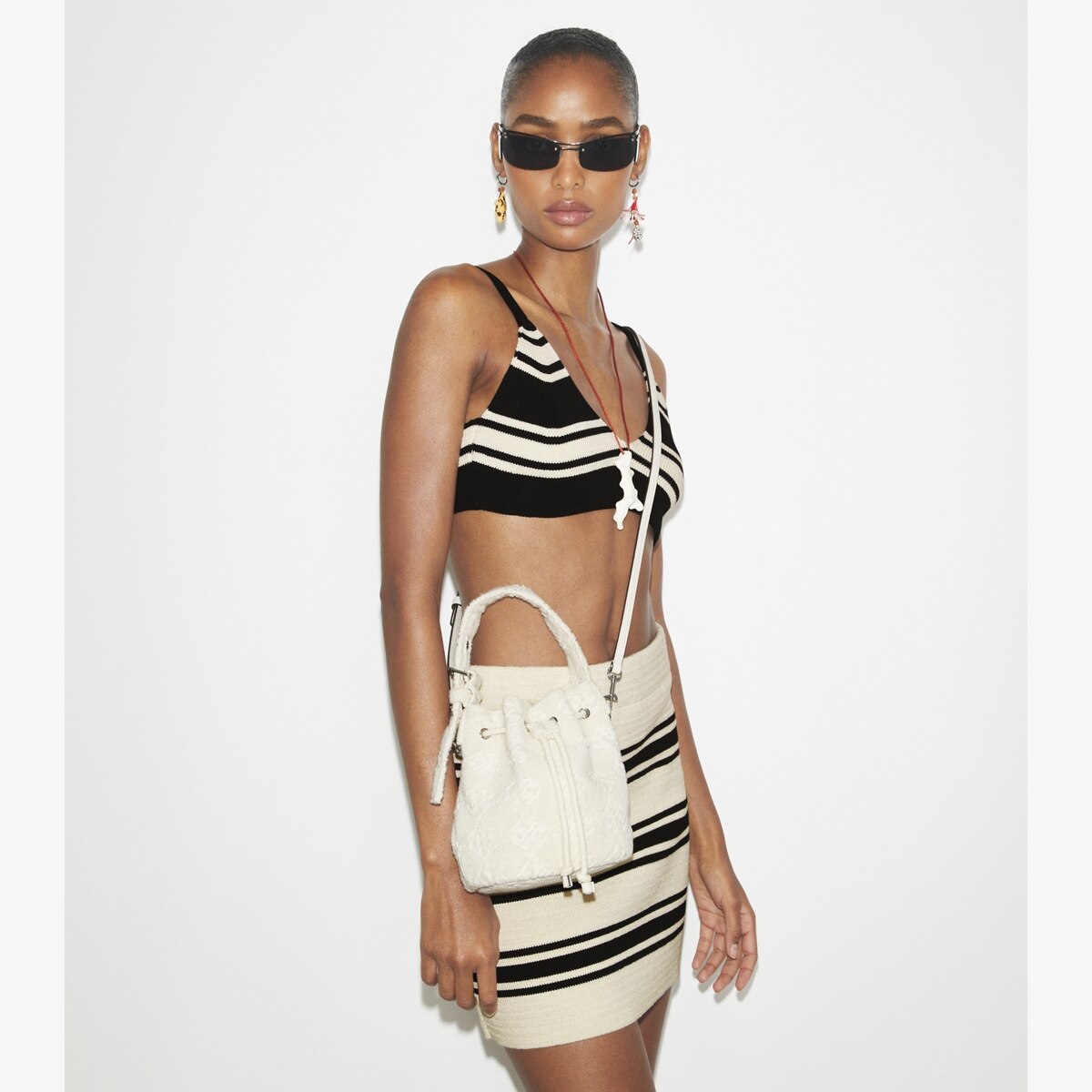 T Monogram Terry Mini Bucket Bag: Women's Designer Crossbody