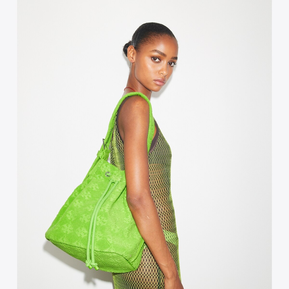 T Monogram Terry Oversized Bucket Bag: Women's Designer Hobo Bags