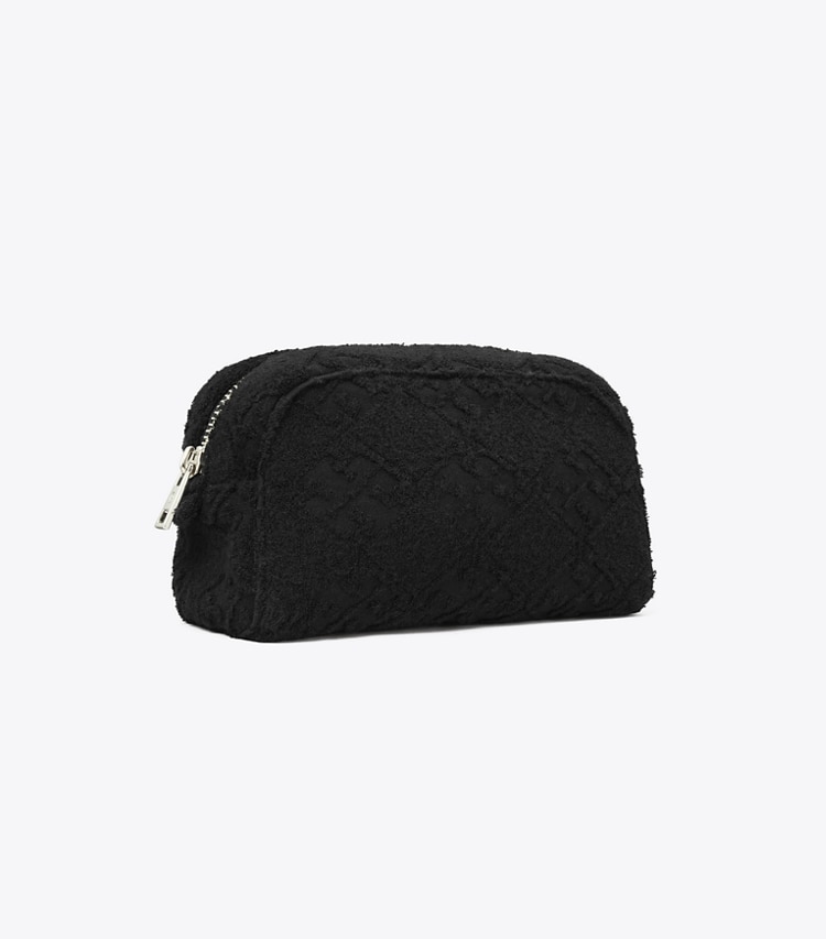 Tory Burch designer coin purses T Monogram Terry Pouch in Black angle