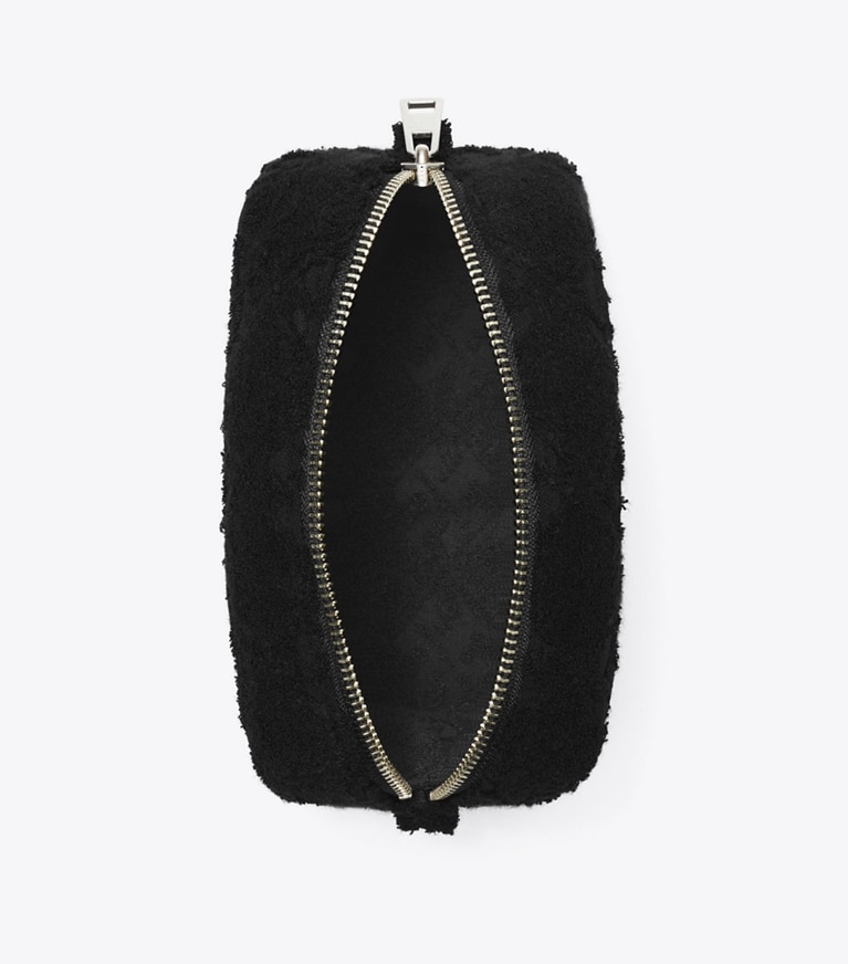 Tory Burch designer coin purses T Monogram Terry Pouch in Black angle