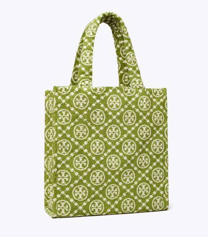 T Monogram Contrast Embossed Tote: Women's Designer Tote Bags