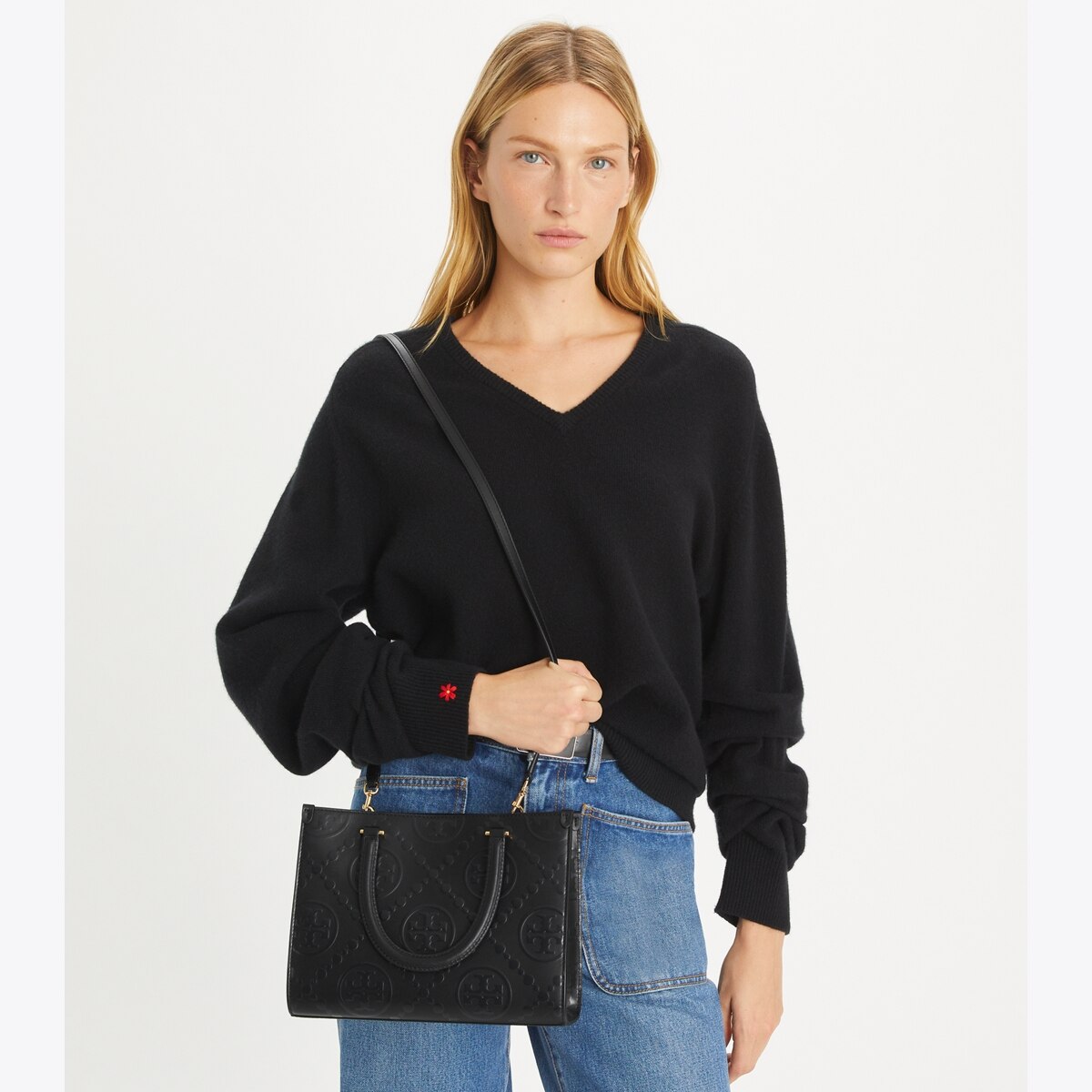 【Tory Burch】T Monogram Spazzolato Top Handle Satchel Tory Burch T Monogram Spazzolato Top Handle Satchel | Shopbop