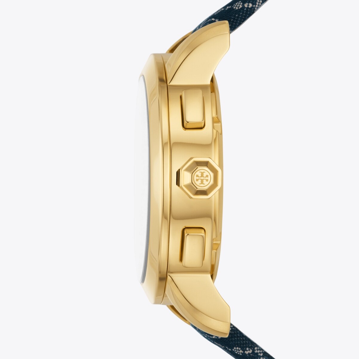 Tory Burch Golden Turtle Leather Strap hot Croc-Embossed Watch