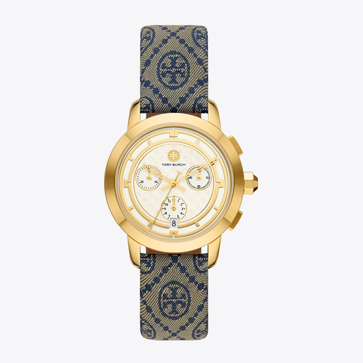 T Monogram Tory Watch, Navy/Gold-Tone Stainless Steel, 37 x 37 MM: Women's  Watches | Strap Watches | Tory Burch UK